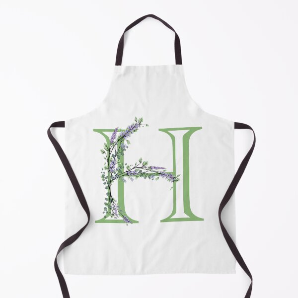 Item preview, The letter “H” | romantic Eucalyptus and Lavender floral illustration | floral Monograms designed and sold by hollycooper.