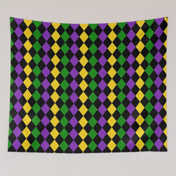 Item preview, Mardi Gras Harlequin Diamonds All Over designed and sold by Feeling Artsy.
