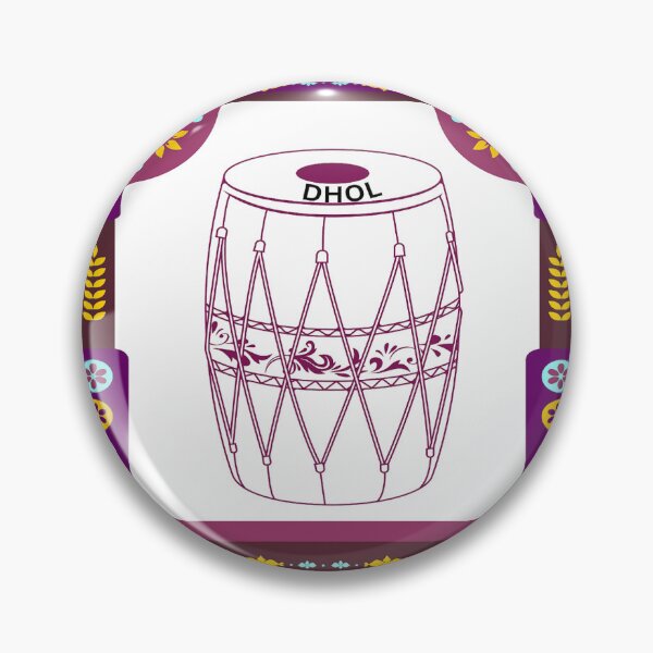 Item preview, Dhol Drum Musical Instrument Graphic designed and sold by BrightrDayMusicArt.