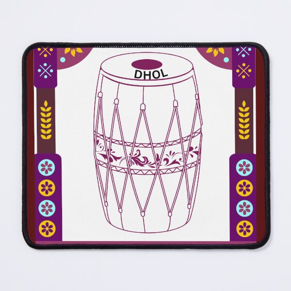 Item preview, Dhol Drum Musical Instrument Graphic designed and sold by BrightrDayMusicArt.
