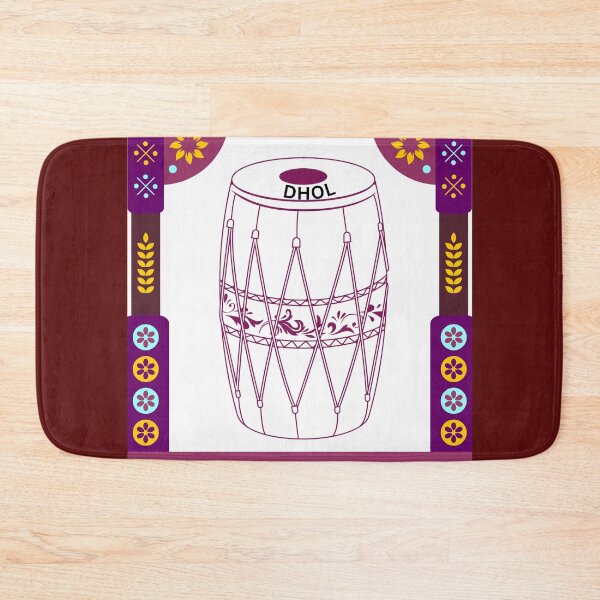 Item preview, Dhol Drum Musical Instrument Graphic designed and sold by BrightrDayMusicArt.