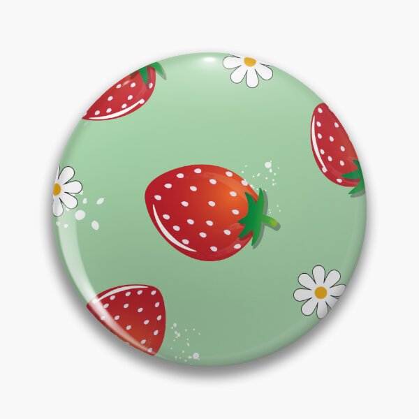 Item preview, Continuous pattern of strawberries with a green background designed and sold by hateeyes.