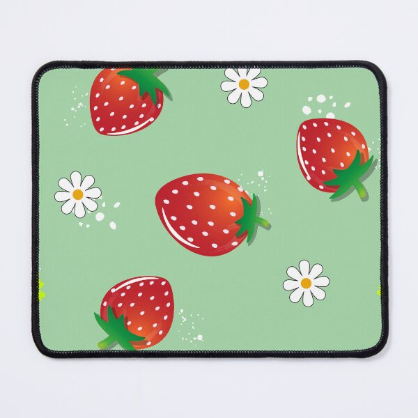 Item preview, Continuous pattern of strawberries with a green background designed and sold by hateeyes.