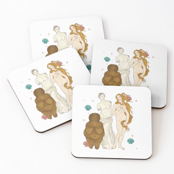 Item preview, Three Iconic Venus Figures - Ancient Goddess Illustration designed and sold by Ancient-Tales.
