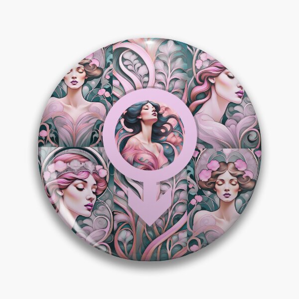 Item preview, Art Nouveau Woman Vintage Floral Beauty & Expressionist Inspiration gift designed and sold by SharpDigiDesign.
