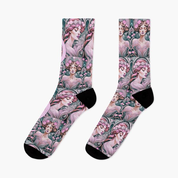 Item preview, Art Nouveau Woman Vintage Floral Beauty & Expressionist Inspiration gift designed and sold by SharpDigiDesign.