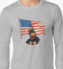 Camiseta de manga larga "Hogar de los valientes"