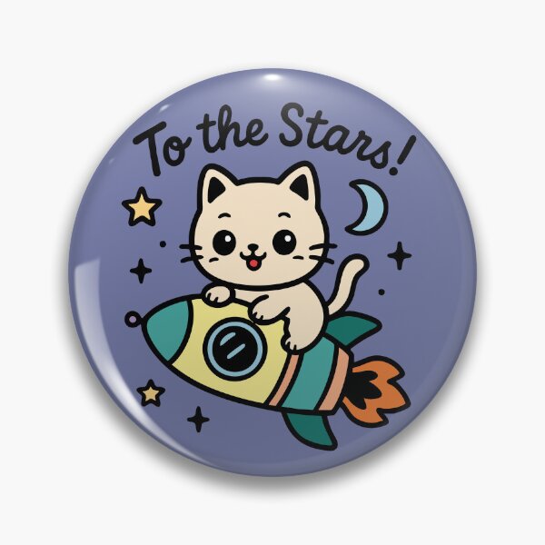 Item preview, To the Stars – Kawaii Cat on Rocket Cute Space Design designed and sold by GinColorist.