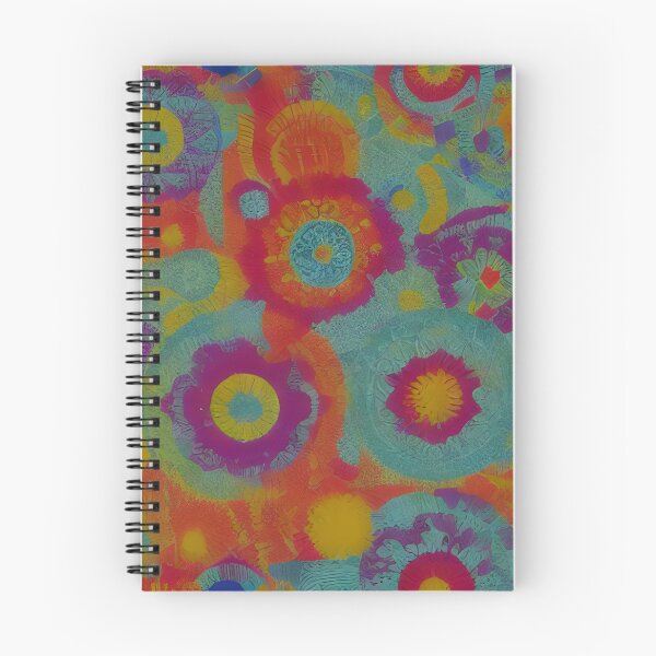 Item preview, Psychedelic flower pattern neon colors designed and sold by patterncrow.