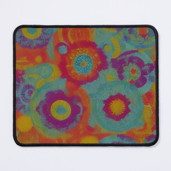 Item preview, Psychedelic flower pattern neon colors designed and sold by patterncrow.