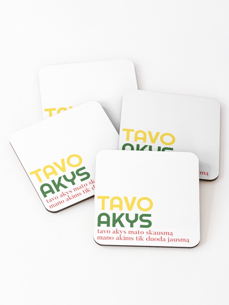 Thumbnail 1 of 5, Coasters (Set of 4), Tavo Akys designed and sold by mbarav13.