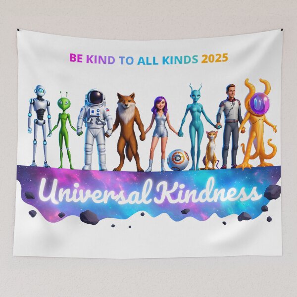 Item preview, Universal Kindness – Be Kind to All Kinds 2025 Cosmic Diversity Art designed and sold by AnnDesignStudio.