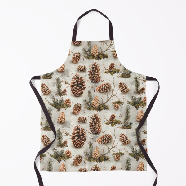 Item preview, Watercolor Pine Cone and Branch Pattern designed and sold by NTGUILTY.