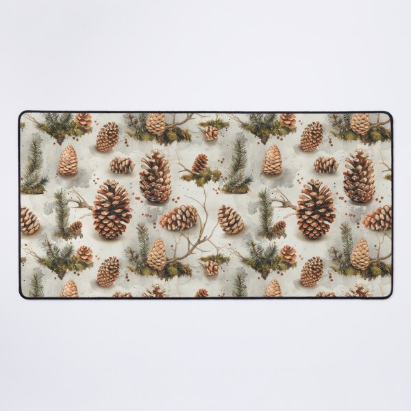 Item preview, Watercolor Pine Cone and Branch Pattern designed and sold by NTGUILTY.