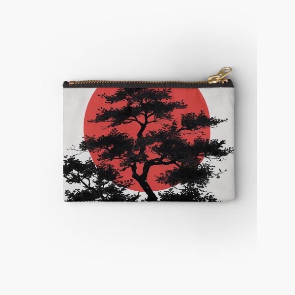 Item preview, Japanese Tree with Red Sun Minimal Design Zen Wall Art designed and sold by ArtComixHaven.
