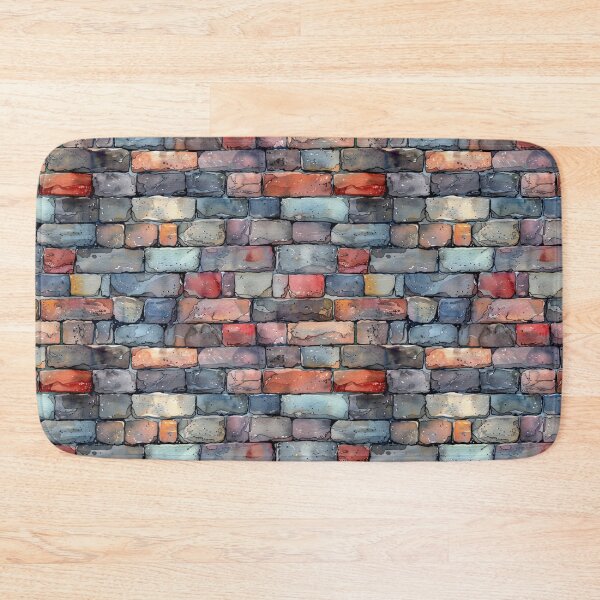 Item preview, Watercolor Varied Color Brick Wall designed and sold by NTGUILTY.