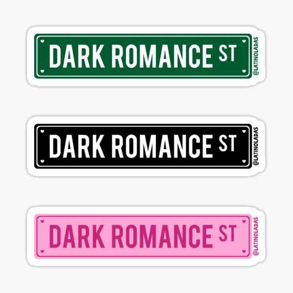 Artikel-Vorschau von Dark Romance Street | Pink-grünes Straßenschild für Buchsüchtige | Beste Geschenke für Kindle-Girlies | Die eindringliche Adeline | Metzger und Amsel | Gott der Bosheit | Die süchtige Emily McIntire | Book-Girlie-Paket, designt und verkauft von Latinoladas.