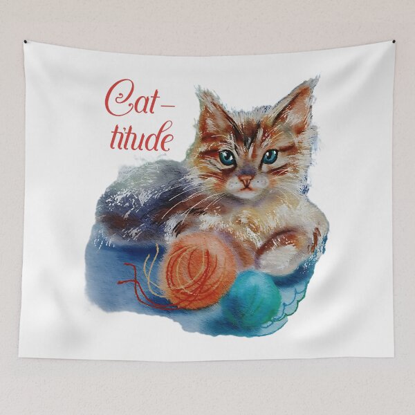 Item preview,  Cat-titude Sassy Cat Art designed and sold by olenapetol.