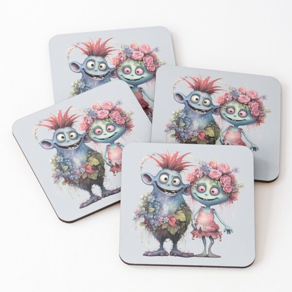 Item preview,  A charming pair of monsters in love. designed and sold by MagelliShop.