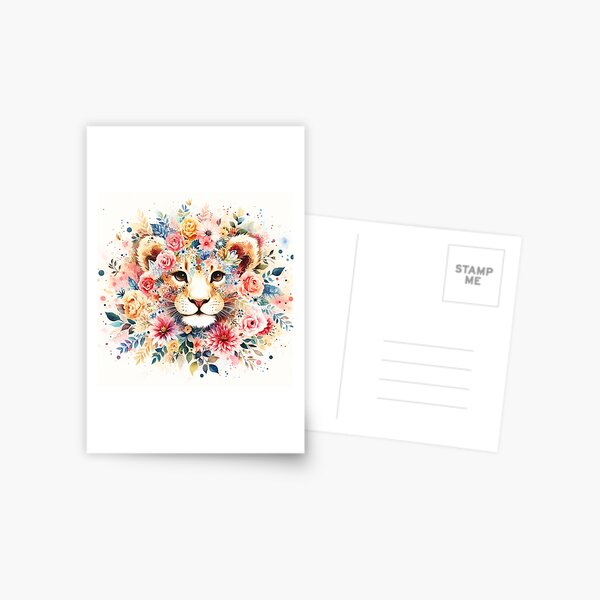 Item preview, Floral Lion Cub designed and sold by J-CCreations.