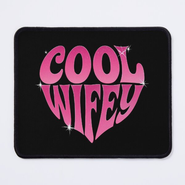 Item preview, Cool Wifey Heart-Filled Love Item designed and sold by Shabby Script Archive | Digital Designer .