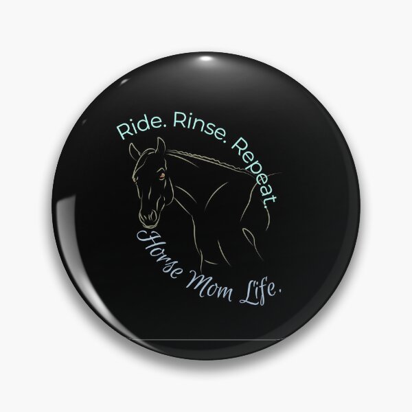 Artikelvorschau, T-Shirt für Pferdemama | Reiten, Spülen, Wiederholen | Geschenk für Reitermama | Schwarze Edition entworfen und verkauft von ShwethaSSK.
