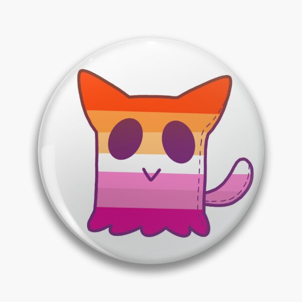Item preview, Lesbian Ghost Plush Cat designed and sold by MossFrogArts.