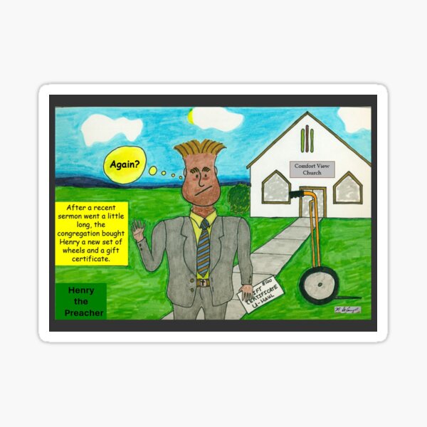 Henry the Preacher Get U-Haul Gift Certificate Sticker