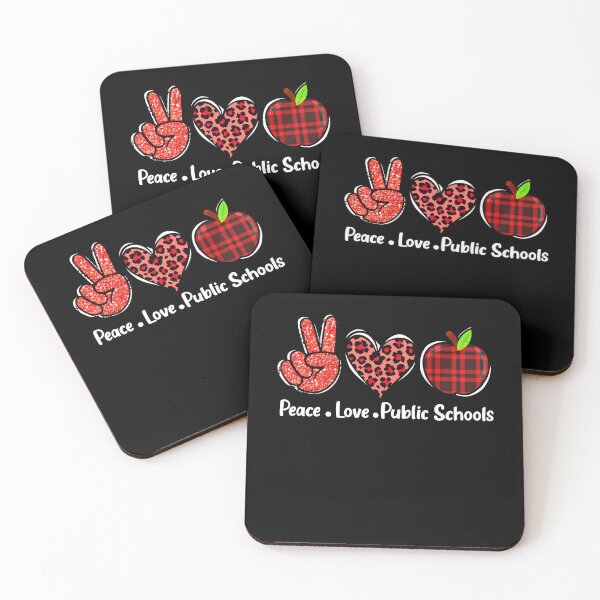 Item preview, Public School Teacher Peace Love Public Education Support designed and sold by NUMAcreations.
