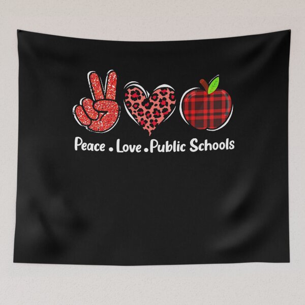 Item preview, Public School Teacher Peace Love Public Education Support designed and sold by NUMAcreations.