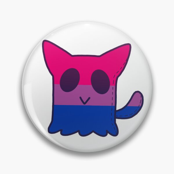 Item preview, Bi Ghost Plush Cat designed and sold by MossFrogArts.