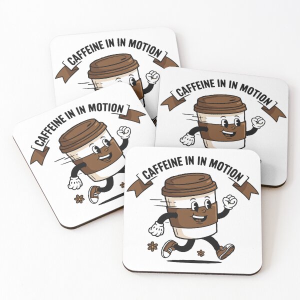 Item preview, Caffeine In Motion – Funny Running Coffee Cup Cartoon designed and sold by -DEEWOLF-.