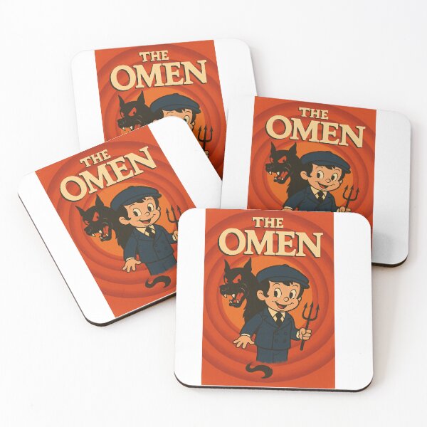 Item preview, The Omen Cartoon Poster – Retro Horror Parody in Classic Animation Style designed and sold by okimonostudio.