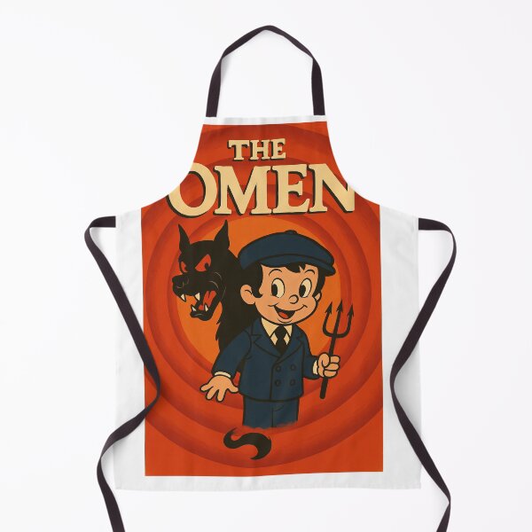 Item preview, The Omen Cartoon Poster – Retro Horror Parody in Classic Animation Style designed and sold by okimonostudio.