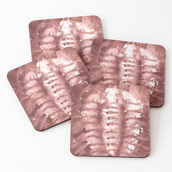 Item preview, Lunar Red Rock Trilobite Fossil Watercolor Painting designed and sold by Valerie Englehart.