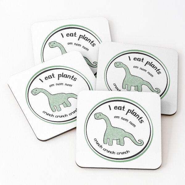 Item preview, I eat plants om nom nom crunch crunch crunch sauropod dinosaur designed and sold by KatelynMitalski.