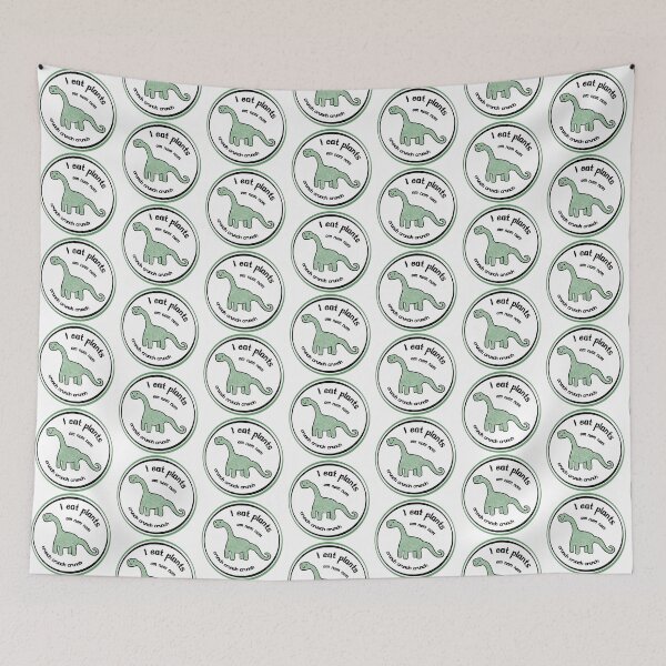 Item preview, I eat plants om nom nom crunch crunch crunch sauropod dinosaur designed and sold by KatelynMitalski.