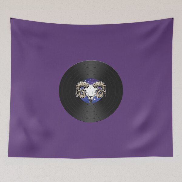 Item preview, Aries Vinyl Print – Bold Zodiac Record Art designed and sold by Midnight789.