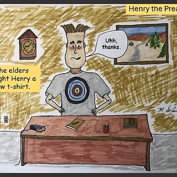 Artwork thumbnail, Henry the Preacher with the T-Shirt Bullseye by MDeCampArt