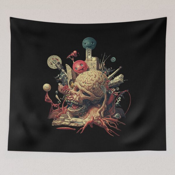 Item preview, Abstract Shapes Brainrot Glitch Art designed and sold by SurrealArtSzysz.