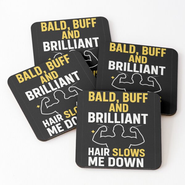 Item preview, Bald, Buff, and Brilliant—Hair Slows Me Down designed and sold by TeesNtotes.