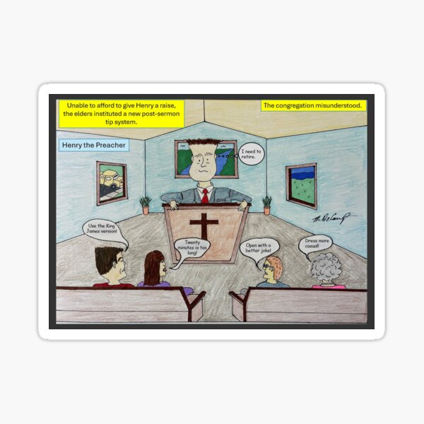 Henry the Preacher and the Tip System Sticker