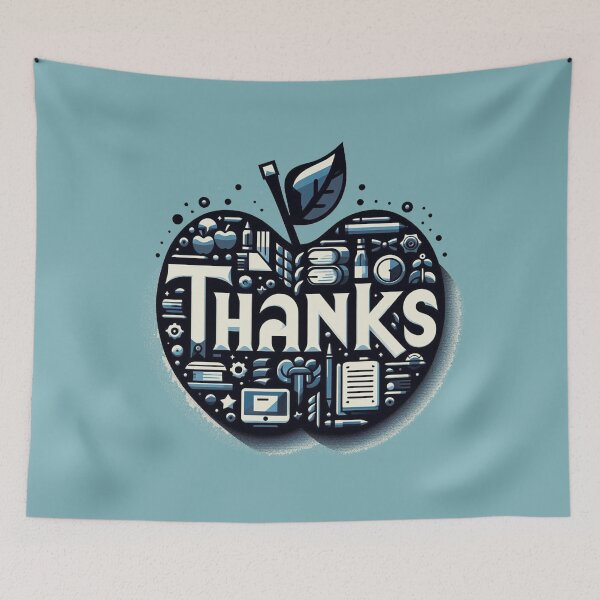 Item preview, teachers' appreciation day text art apple designed and sold by  Mudikeys.