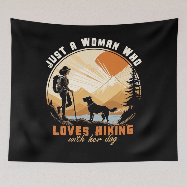 Item preview, Just A Woman Who Loves Hiking With Her Dog designed and sold by LegsMiserable.