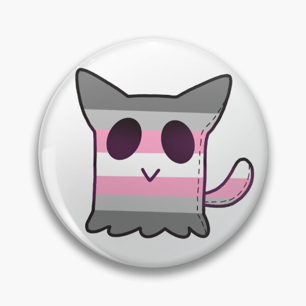 Item preview, Demigirl Ghost Plush Cat designed and sold by MossFrogArts.