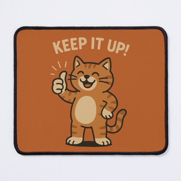 Item preview, Keep It Up! Cute Retro Encouragement Cat designed and sold by Remioni.