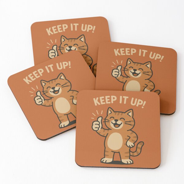Item preview, Keep It Up! Cute Retro Encouragement Cat designed and sold by Remioni.