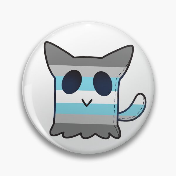 Item preview, Demiboy Ghost Plush Cat designed and sold by MossFrogArts.
