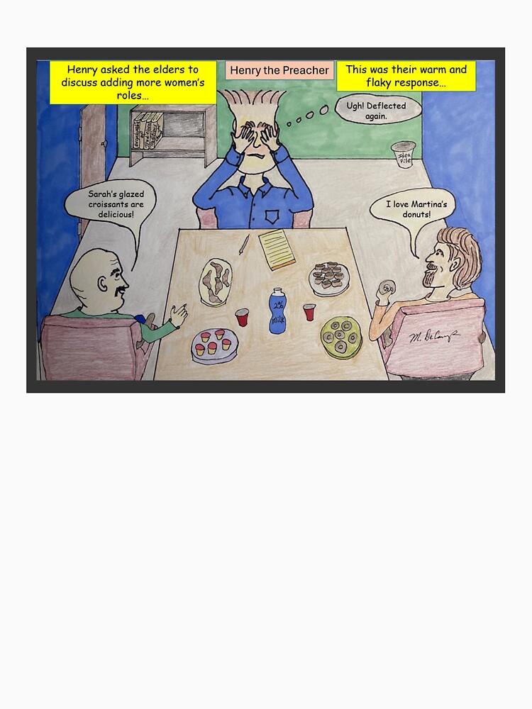 Thumbnail 7 of 7, Classic T-Shirt, Henry the Preacher Tries to Expand Women's Roles designed and sold by MDeCampArt.
