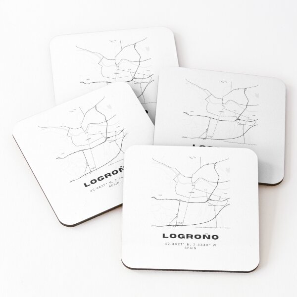 Item preview, Logroño Spain Minimalist Map | Monochrome Wall Art Print designed and sold by RM-Journey.